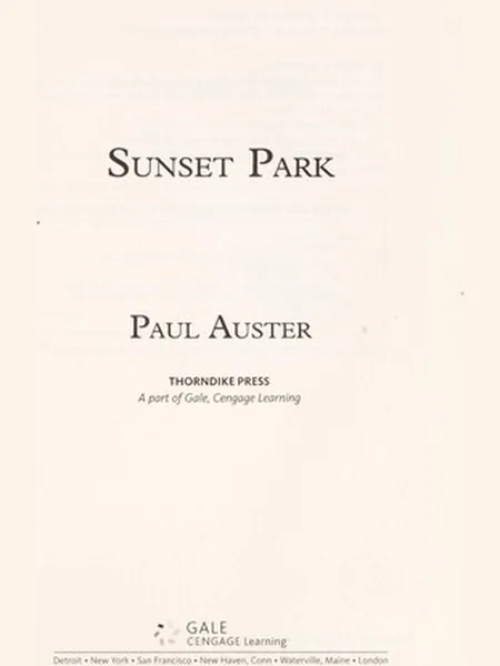 Sunset Park cover