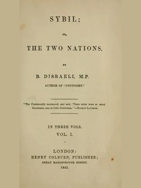 Sybil, or, The Two Nations cover, H. Colburn 1845