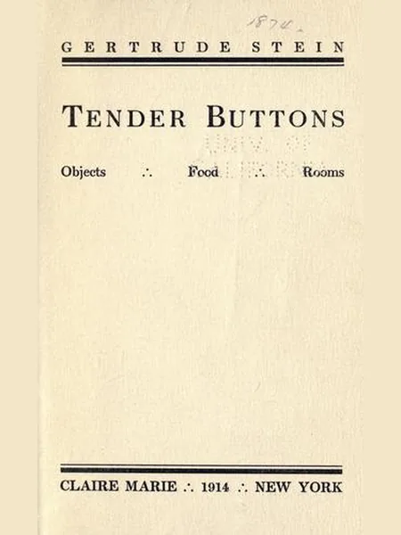 Tender Buttons cover