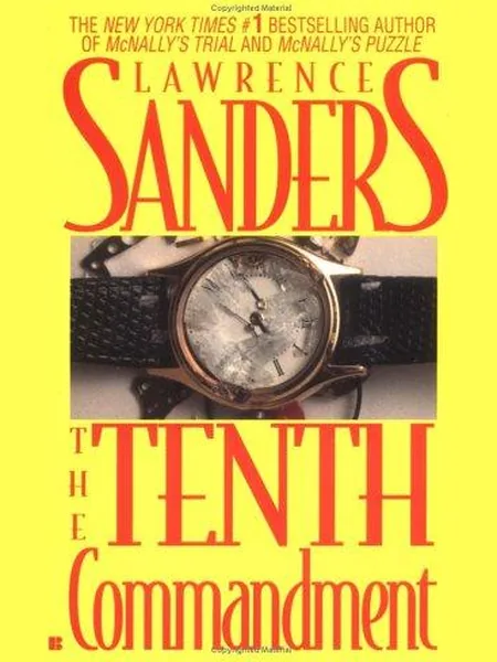 Tenth Commandment, cover of the Berkley, 1987 edition (the Granada 1981 cover is not yet photographed)
