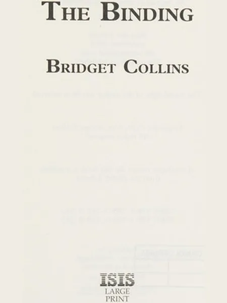 The Binding cover, Isis 2019