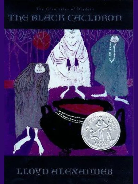 The Black Cauldron, cover of another edition (the Heinemann 1967 cover is not yet photographed)
