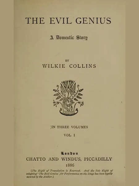 The Evil Genius cover, Chatto & Windus 1886