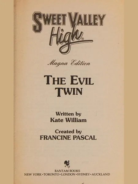 The Evil Twin, cover of another edition (the Bantam Books 1994 cover is not yet photographed)