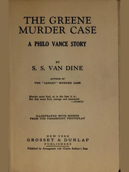 The Greene Murder Case cover