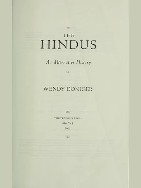 The Hindus, cover of another edition (the Penguin Books 2009 cover is not yet photographed)