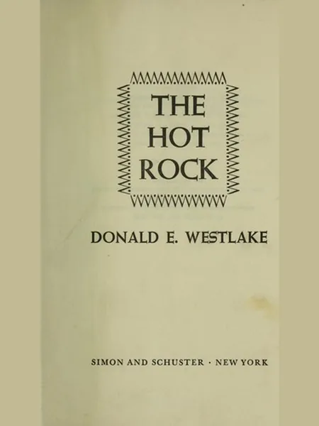 The Hot Rock first edition cover, Simon & Schuster 1970