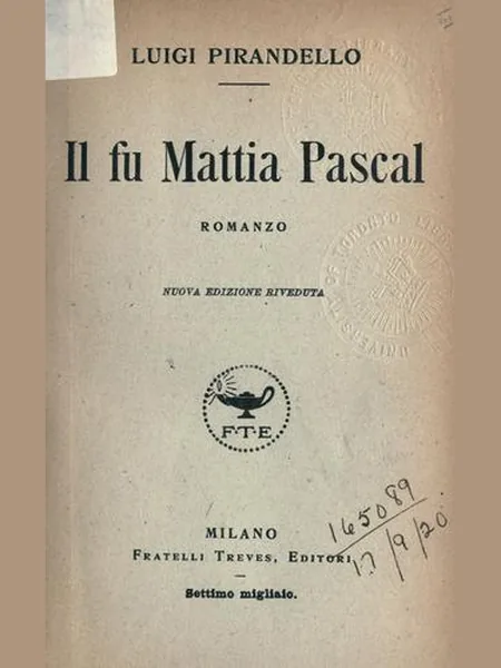 The Late Mattia Pascal cover