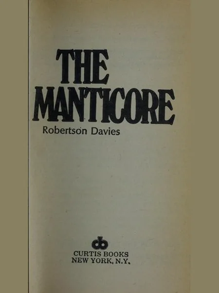 The Manticore first edition cover, Viking 1972