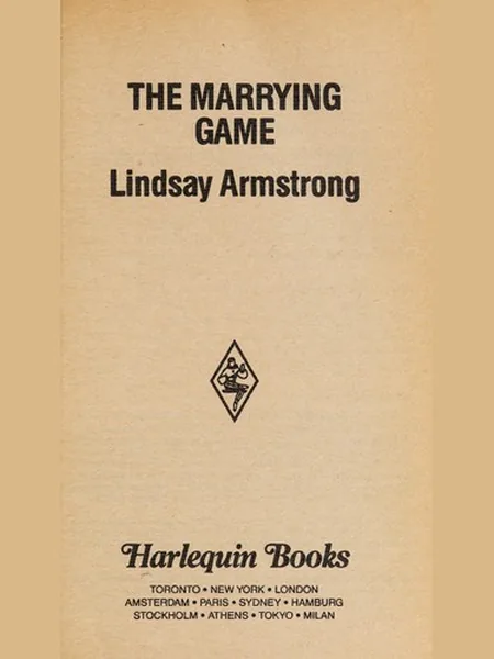 The Marrying Game cover, Harlequin 1989