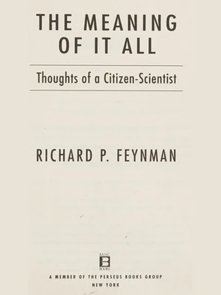The Meaning of It All cover