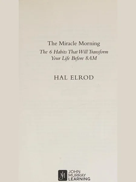 The Miracle Morning cover