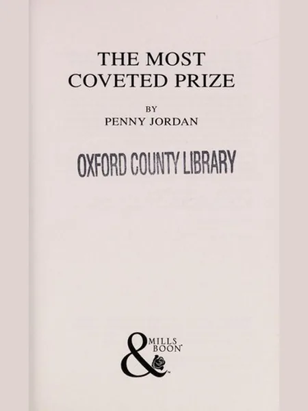 The Most Coveted Prize cover, Mills & Boon 2011