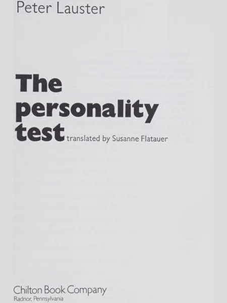 The Personality Test cover