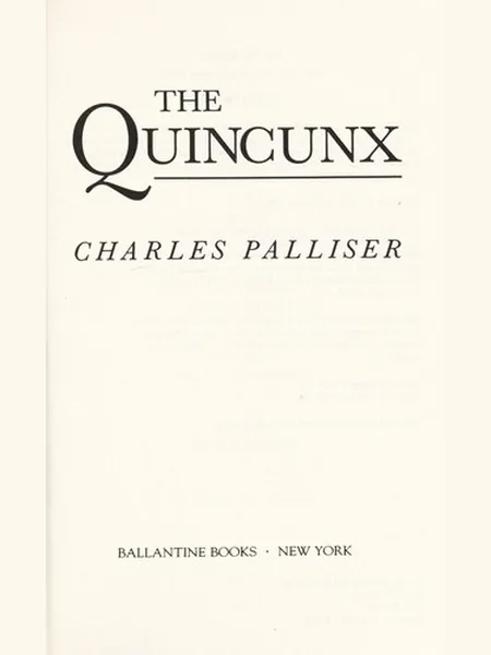 The Quincunx first edition cover, Canongate 1989