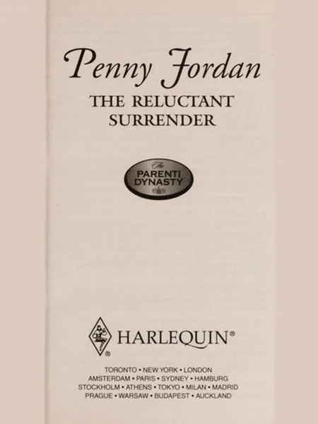 The Reluctant Surrender, cover of the Harlequin, 2011 edition (the Harlequin Mills & Boon 2010 cover is not yet photographed)