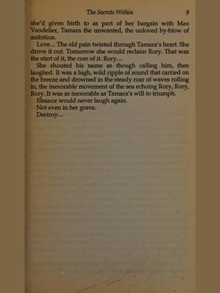 The Secrets Within first edition cover, Mira 1997