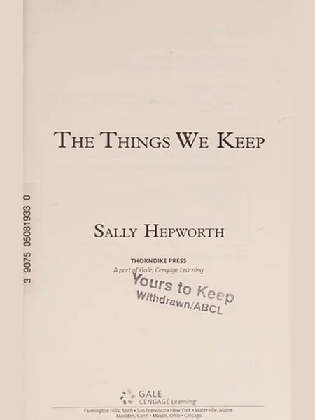 The Things We Keep cover