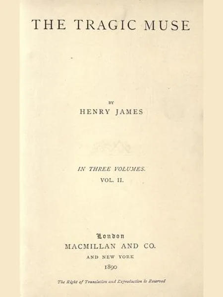 The Tragic Muse cover, Macmillan 1890