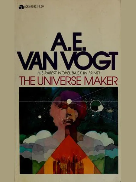 The Universe Maker, cover of another edition (the Sidgwick and Jackson 1976 cover is not yet photographed)