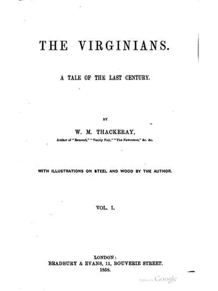 The Virginians cover, Bradbury & Evans 1858