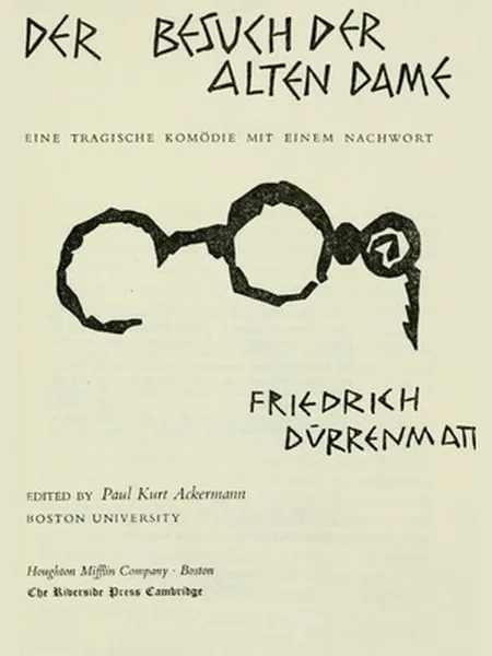 The Visit, cover of another edition (the Jonathan Cape 1962 cover is not yet photographed)