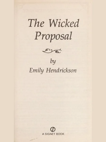 The Wicked Proposal, cover of another edition (the Robert Hale 2008 cover is not yet photographed)