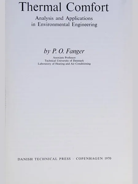Thermal Comfort cover