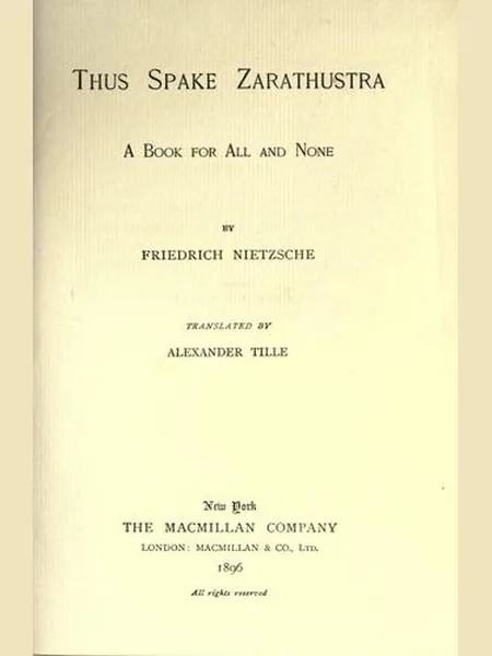 Thus Spake Zarathustra cover
