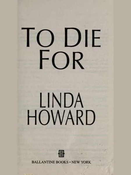 To Die for first edition cover, Avon Books 2004