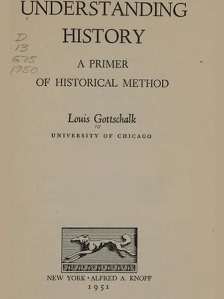 Understanding History first edition cover, Knopf 1950