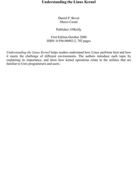 Understanding The Linux Kernel cover