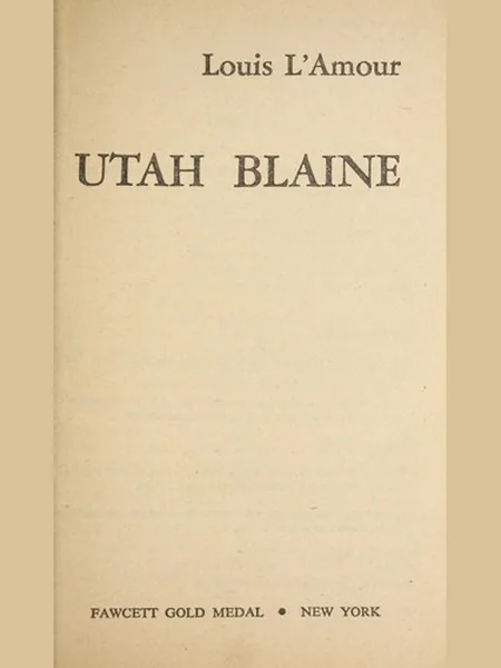 Utah Blaine, cover of another edition (the Tandem 1972 cover is not yet photographed)