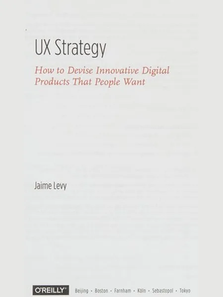 UX Strategy cover