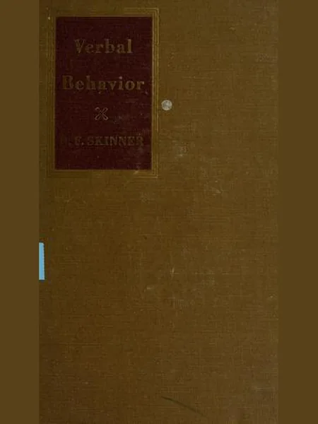 Verbal Behavior first edition cover, Appleton-Century-Crofts 1957