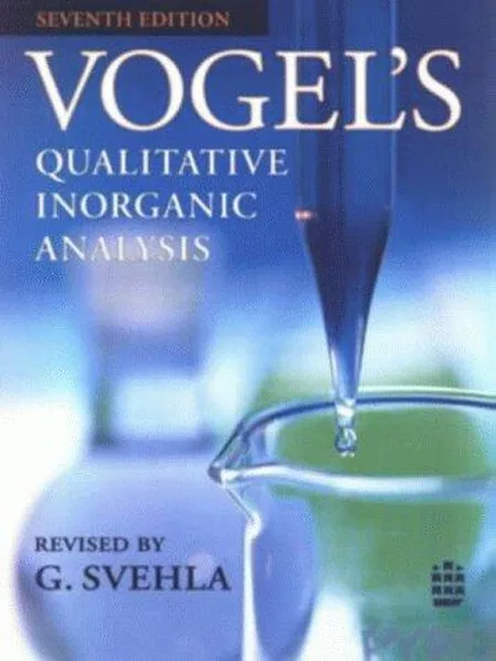 Vogel's Qualitative Inorganic Analysis first edition cover, Prentice-Hall 1996