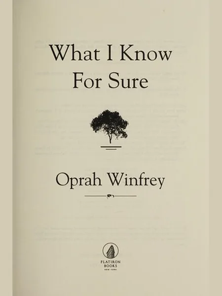 What I Know for Sure cover