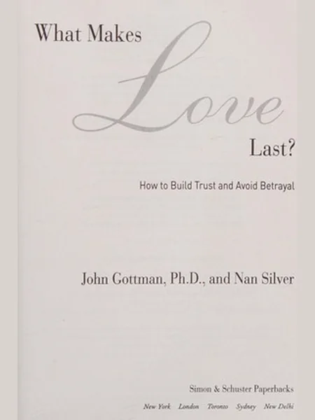 What Makes Love Last? first edition cover, Simon & Schuster 2012
