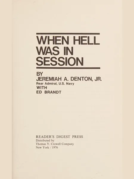 When Hell Was in Session first edition cover, distributed by Crowell 1976