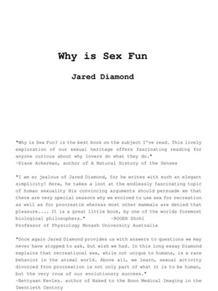 Why Is Sex Fun? cover