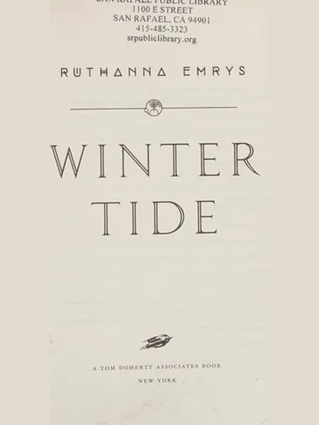 Winter Tide first edition cover, A Tor.com Book, published by Tom Doherty Associates 2017