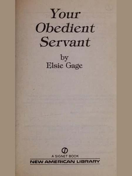 Your Obedient Servant first edition cover, Signet 1985
