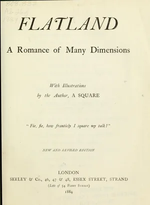 Title page of Flatland, Seeley, 1884
